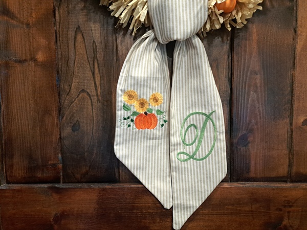 Pumpkin Sunflower embroidery pattern, photo 3